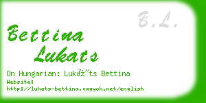 bettina lukats business card